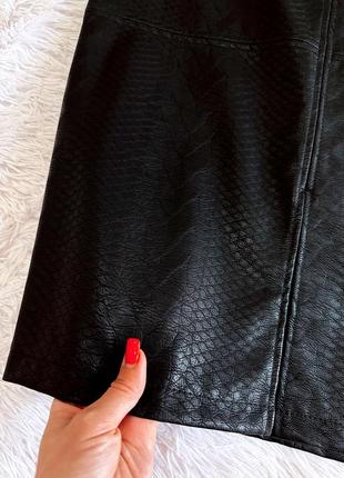 Кожаная юбка f&f змеиный принт4 фото