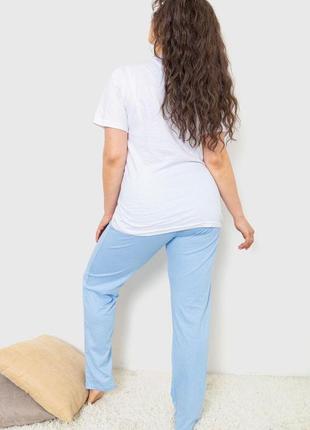 Піжама жіноча  колір біло-блакитний 231r33264 фото