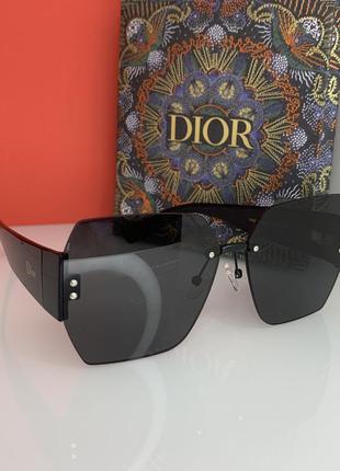 Солнцезащитные очки диор квадратные женские брендовые черные 20215 фото