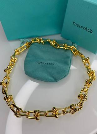 Тиффани tiffany колье ожерелье цепь позолота 18 к. люкс качество. есть гравировки.
