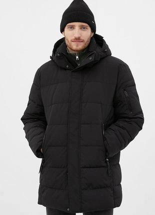 Подовжена чоловіча зимова куртка finn flare fwb21068-200 down fill чорна 2xl