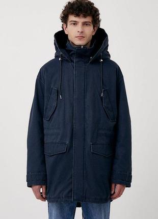 Демісезонна чоловіча парка oversize finn flare fab21026-202 сіра xl