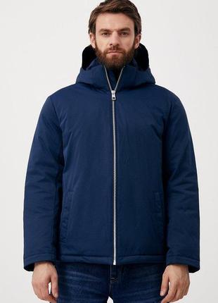 Зимова чоловіча коротка куртка finn flare fab21006-101 down fill синя 3xl