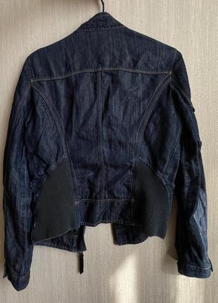 Женская джинсовая куртка пиджак united colors of benetton синий5 фото