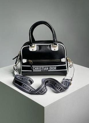 Сумка christian dior speedy bag black leather