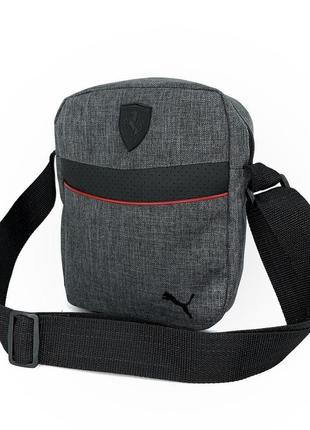Барсетка з поліестеру puma темно-сірий меланж