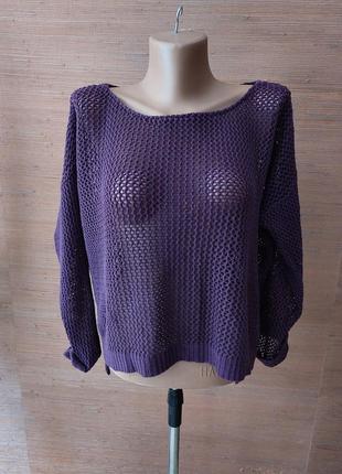 ❤️🌟💜 красивая реглан сетка вязка фиолет