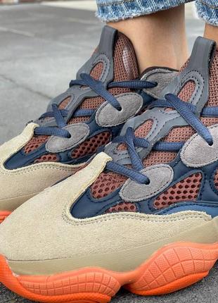 Женские кроссовки оранжевый adidas yeezy boost 500 enflame4 фото