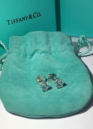 Серьги гвоздики тиффани tiffany, серебро 925 пробы. люкс качество. идеально на подарок девушке!4 фото