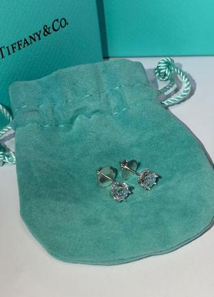 Серьги гвоздики тиффани tiffany, серебро 925 пробы. люкс качество. идеально на подарок девушке!3 фото