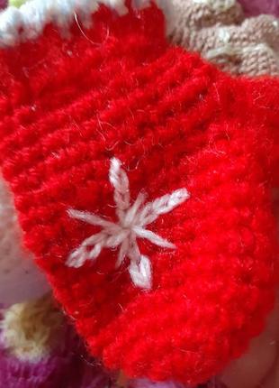 Вязаный снеговик. ручная работа.