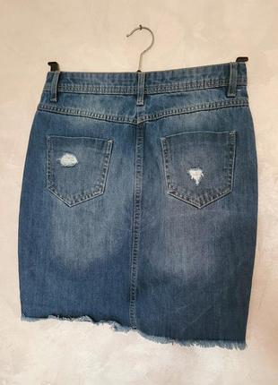 Крутая мини юбка джинсовая нова3 фото