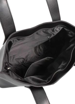 Классическая женская сумка из кожзама 799 черная4 фото