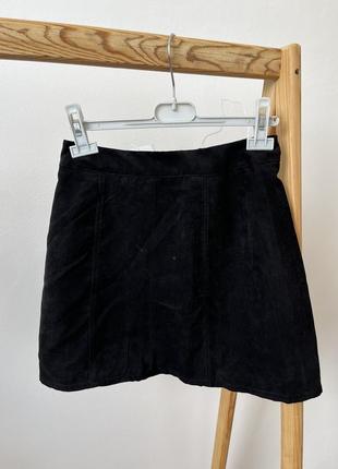 Юбка h&amp;m черная нижняя эта мини юбка с замком юбка6 фото
