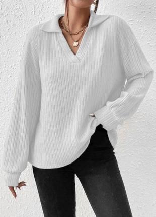 Стильний базовий светр трикотаж ангора рубчик5 фото