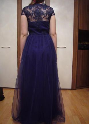 Длинное вечернее платье на корпоратив / платье на выпускной chi chi london3 фото