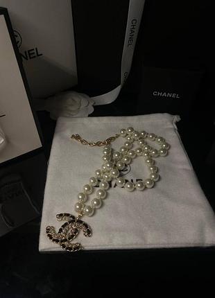 Брендова підвіска позолота, з перлами