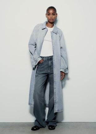 Джинсовый тренч zara trf