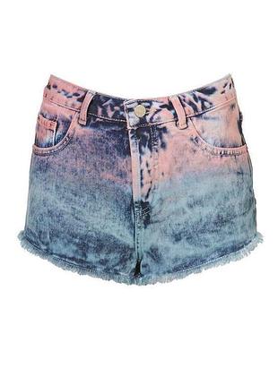 Шорты topshop moto ombre hotpants w28