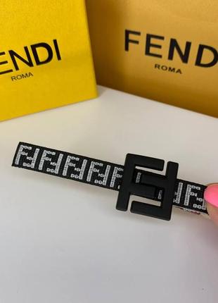 Заколка-зажим для волосся фенді fendi з брендовим візерунком і логотипом