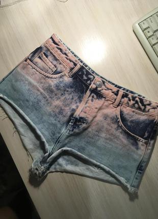 Шорты topshop moto ombre hotpants w303 фото