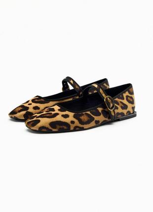 Балетки женские леопардовые zara new