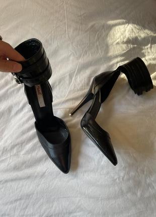 Туфли на шпильке черные кожаные для фотосессии высокие каблуки на каблуках секси2 фото