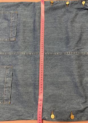 Синій котоновий джинсовий сарафан вільного крою6 фото
