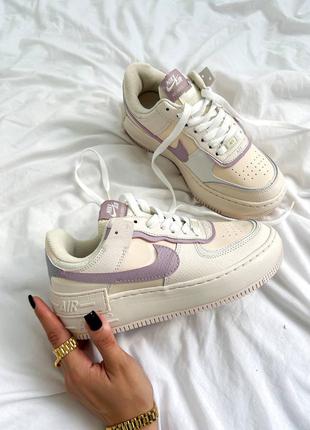 Кроссовки nike air force shadow white purple3 фото