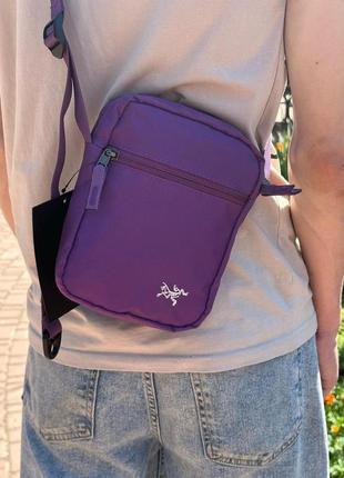 Месенджер arcteryx оригінал, барсетка через плече, сумка фіолетова через плечо stussy arcteryx carhartt3 фото