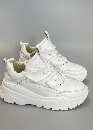 Кроссовки женские из натуральной итальянской кожи и замши