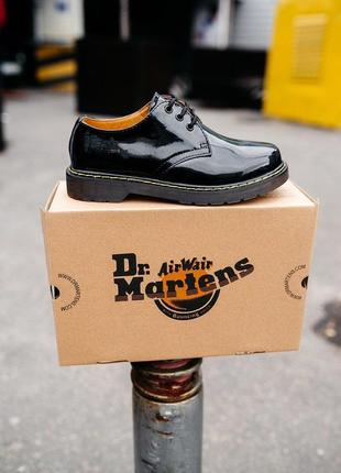 Туфлі шкіряні лаковані dr.martens 1461 classic “black”