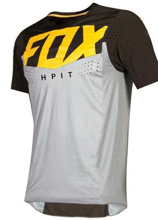 Футболка спортивная мужская hpit fox серо-черный