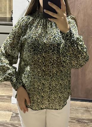 Блуза в цветочный принт h&amp;m