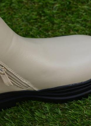 Демісезонні дитячі чоботи напівчобітки для дівчинки бежеві р29 19 см5 фото
