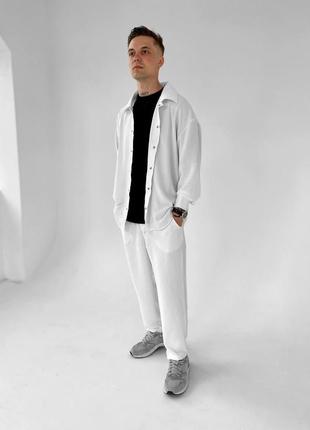 Комплект рубашка брюки белый