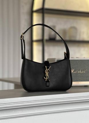 Сумка на плече yves saint laurent hobo black1 фото