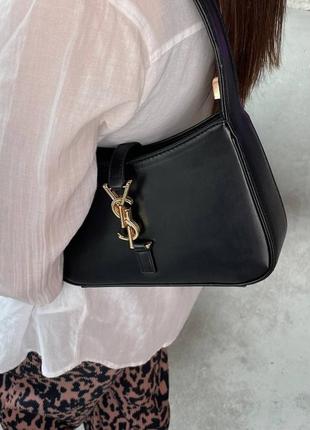 Сумка на плече yves saint laurent hobo black2 фото