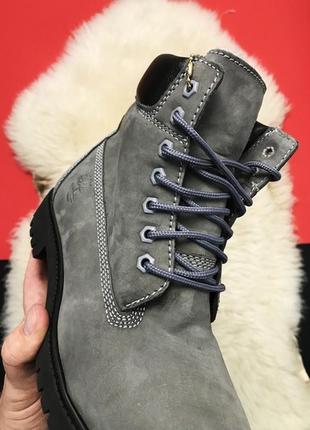 Зимові жіночі черевики тімберленд🌸timberland grey 🌸сірі з хутром, жіночі зимні з хутром5 фото