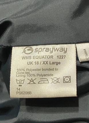 Куртка влагостойкая для треккинга sprayway equator gore-tex7 фото