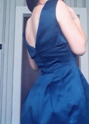 Шикарное вечернее платье, темно-синего цвета новое!4 фото