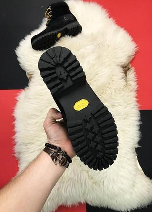 🕸️timberland black velvet x off white (демисезон)🕸️женские черные ботинки тимберленд деми.10 фото