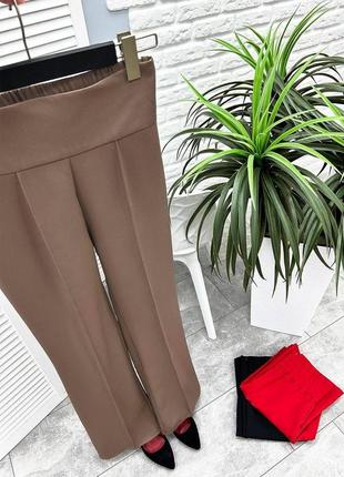 Стильные классические женские брюки с высокой посадкой широкие женские брюки со стрелками8 фото
