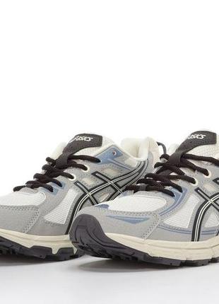 Сірі бігові кросівки asics gel venture 6 (кросівки в сітку асікс світлі текстильні чоловічі )3 фото