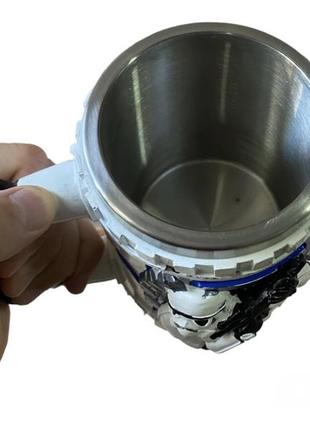 Кухоль чашка келих 3d неіржавка сталь star wars штурмовик 550 мл3 фото