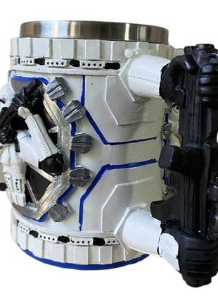 Кухоль чашка келих 3d неіржавка сталь star wars штурмовик 550 мл7 фото