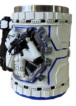 Кухоль чашка келих 3d неіржавка сталь star wars штурмовик 550 мл2 фото