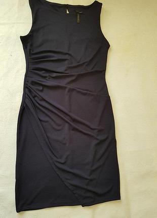 Нарядное, элегантное темносинее платье