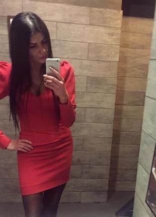 #розвантажуюсь платье красивое красное нарядное короткое трикотажное5 фото