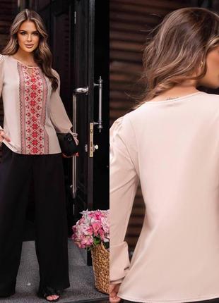 Женская блуза принт-3д печать "вышиванка"2 фото